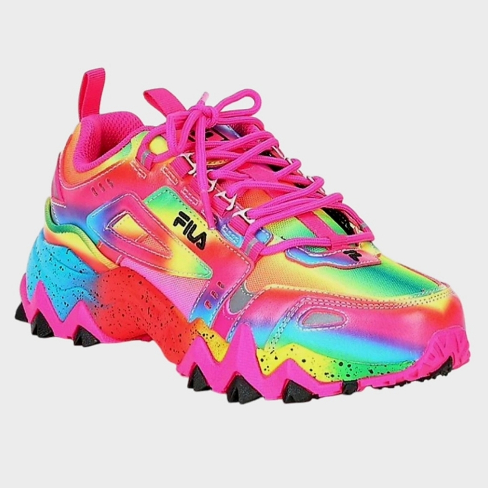 New Fila Oakmont TR Bright Multicolor/Rainbow Athletic Shoes Women's Size 10 NWT
